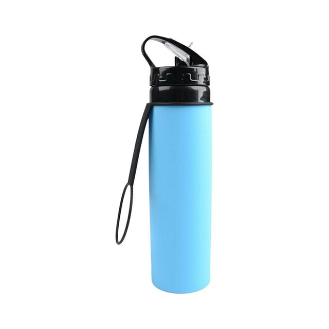 New Collapsible Bottles Portable Foldable Leak-Proof Silicone Drink Kettle Outdoor Travel Camping Drink Sport Bpa Water Bottle